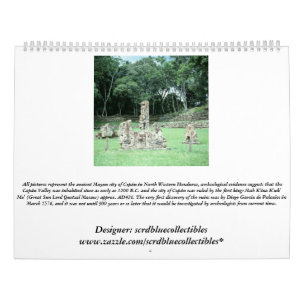 Copan Ancient Mayan Ruins Honduras Photo Designad Kalender