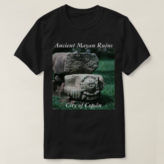 Copan Ancient Ruins Statues City Culture Mayan T Shirt (Design framsida)