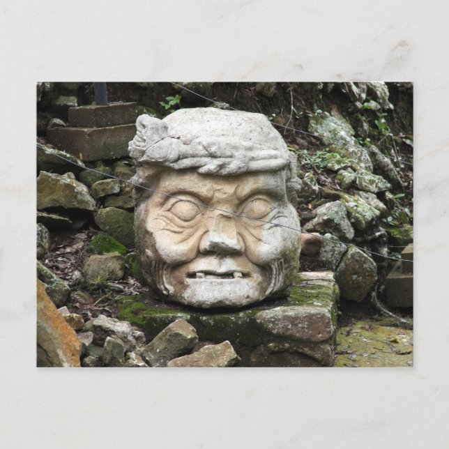 Copán sten ansikte vykort (Framsida)