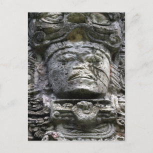 Copán-sten ansikte vykort