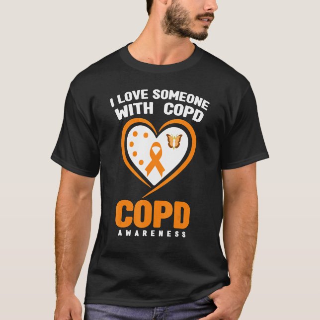 COPD Awareness   I Love Someone With COPD Awarenes T Shirt (Framsida)
