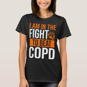 COPD - Medvetenhet Ribbon Beat Disease Warrior T Shirt