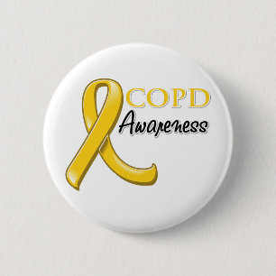 COPD-medvetenhetband (det guld- bandet) Knapp