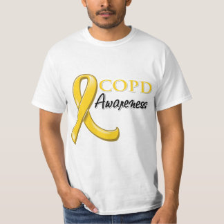 COPD-medvetenhetband (det guld- bandet) Tee