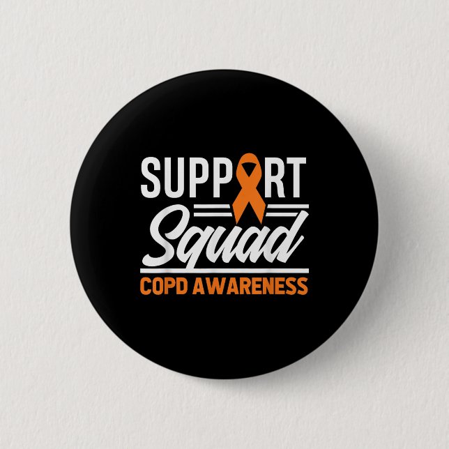 Copd Warrior Support Squad Copd-medvetenhet Knapp (Framsida)