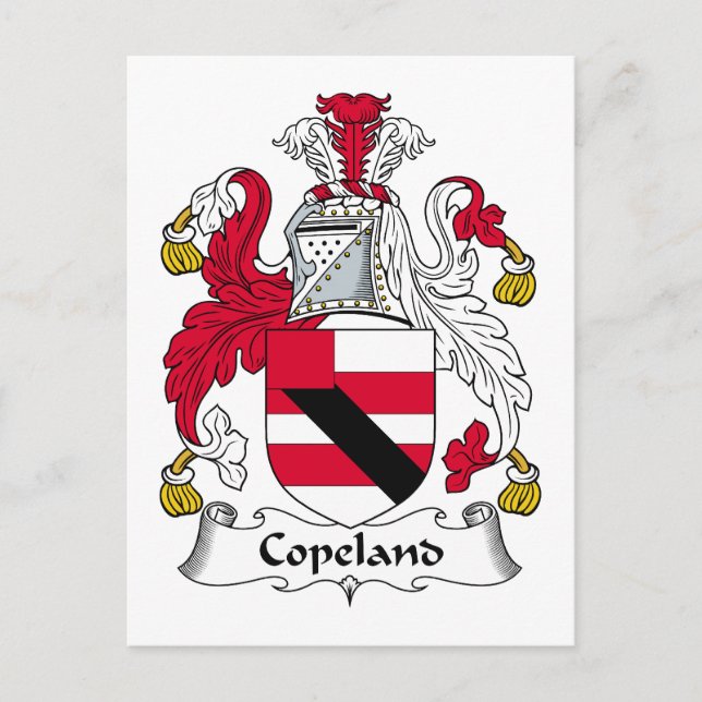 Copeland Family Crest Vykort (Framsida)