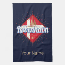 Copenhagen Capital Danmark Retro Sailing Frakt Kökshandduk