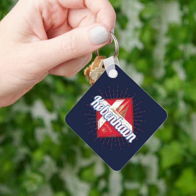 Copenhagen Capital Danmark Retro Sailing Frakt Nyckelring (Hand)