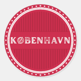 Copenhagen City Pride Emblem – Danish Identity Runt Klistermärke