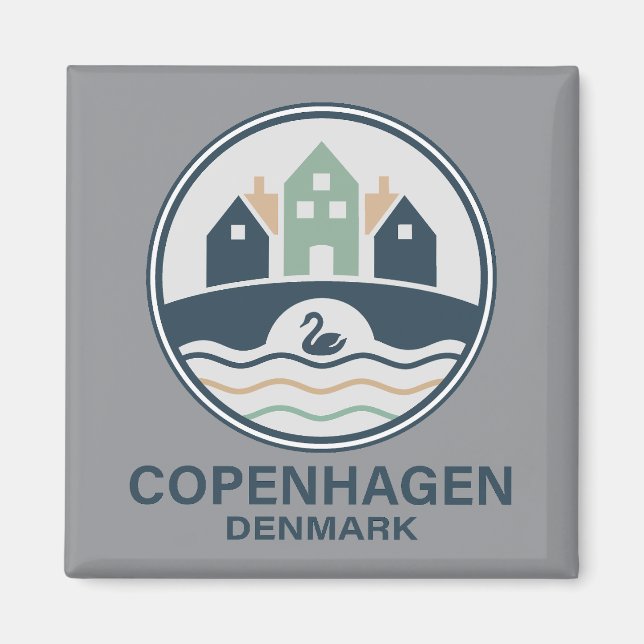 Copenhagen Denmark Europe Magnet (Framsidan)