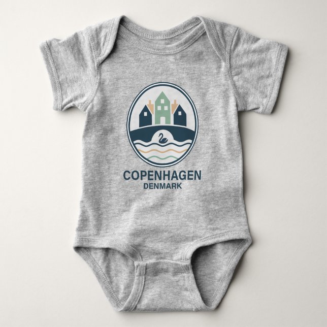 Copenhagen Denmark Europe T Shirt (Framsida)