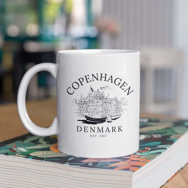 Copenhagen Denmark Landscape Kaffemugg (Skapare uppladdad)