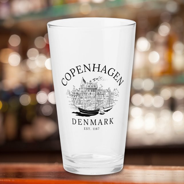 Copenhagen Denmark vintage Landscape Glaskopp (Skapare uppladdad)