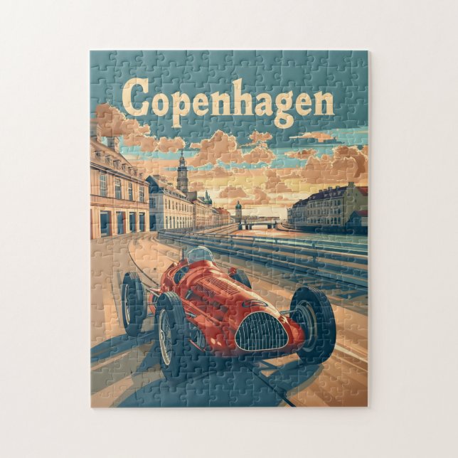 Copenhagen Vintage Racing Car Pussel (Vertikal)