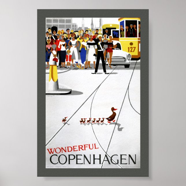 Copenhagen Vintage Reser Reklamplanschen Restaurer Poster (Framsidan)