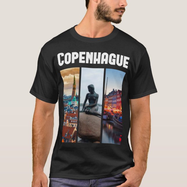 Copenhague,Dinamarca T Shirt (Framsida)