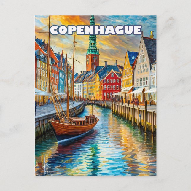 Copenhague invite à la douceur de l'été vykort (Framsida)