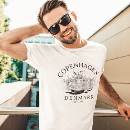 Copenhaguen Denmark vintage Landscape T Shirt