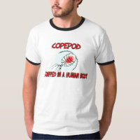 Copepod som fångas i en människokropp