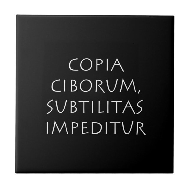 Copia ciborum subtilitas impeditur kakelplatta (Framsidan)