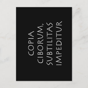 Copia ciborum subtilitas impeditur vykort