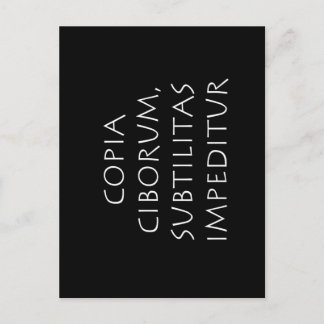Copia ciborum subtilitas impeditur vykort