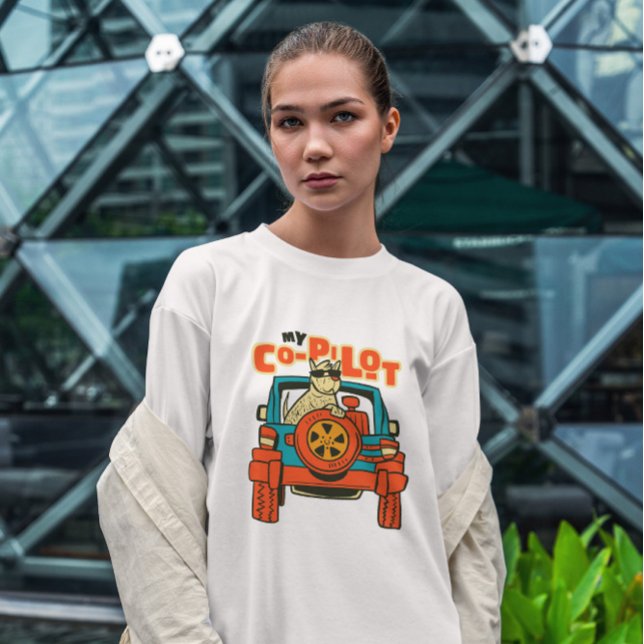 Copilot Hund i bil T Shirt (Skapare uppladdad)