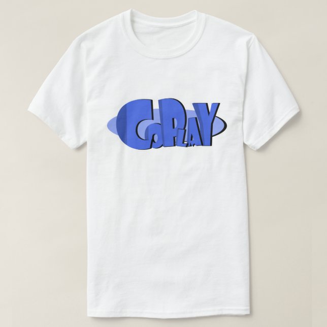 CoPlay vitT-tröja Tee Shirt (Design framsida)