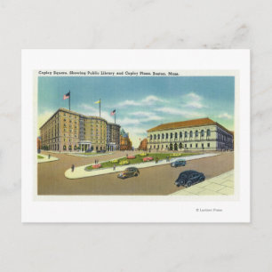 Copley Plaza and Square View of the Public Vykort