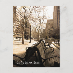 Copley Square Benches Vykort