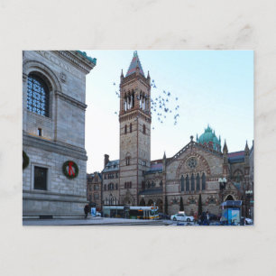 Copley Square Boston Massachusetts Postcard Helg Vykort