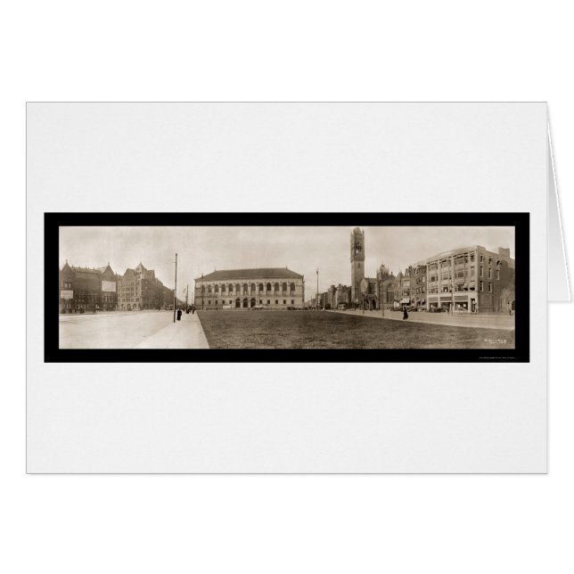 Copley Square Boston Photo 1910 Hälsningskort (Framsidan Horizontal)