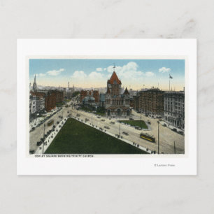 Copley Square View of Trinity Church Vykort