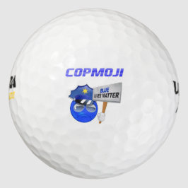 CopMoji - Blue Lives Matter Golf Bollar 3 Pack