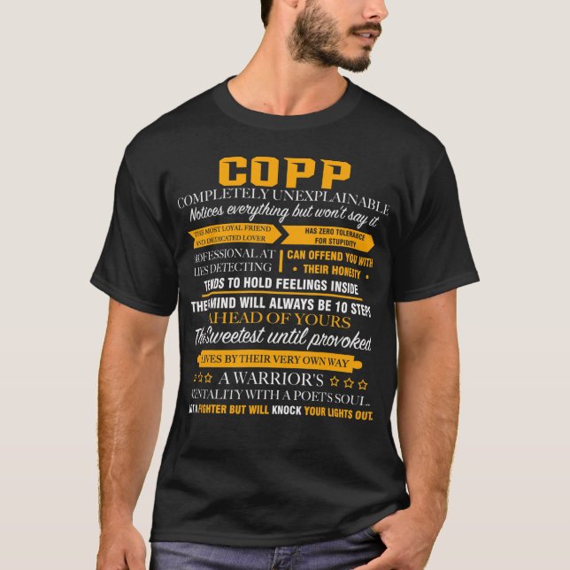 COPP helt oförklarlig T Shirt (Framsida)