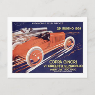 Coppa Ginori Auto Klubb Firenze Vykort