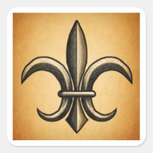 Coppe Fleur De Lis Fyrkantiga Klistermärken