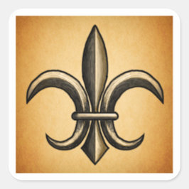 Coppe Fleur De Lis Fyrkantiga Klistermärken