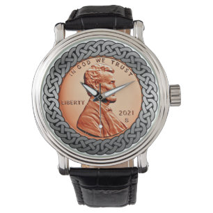 Copper Abraham Lincoln cent 2021celtic Watch Armbandsur