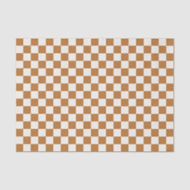 Copper and eggshell checkerboard pattern