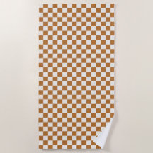 Copper and eggshell checkerboard pattern