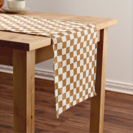 Copper and eggshell checkerboard pattern