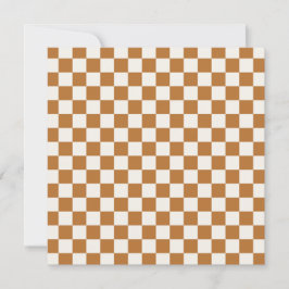Copper and eggshell checkerboard pattern tack kort