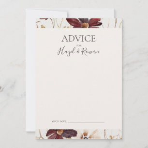 Copper Burgundy Wildblomma   Beige Adapter Rådkort