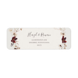 Copper Burgundy Wildblomma | Beige Returadress Returadress Etikett