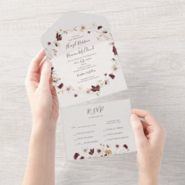 Copper Burgundy Wildblomma | Beige Seal and Send