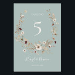 Copper Burgundy Wildblomma | Uppgift om Bordsnumre Bordsnummer<br><div class="desc">Den här kopparburgundsblomman | teal-bordsnumret är perfekt för din klassiska russofrost, vit, Marsala bröllop. Utformningen har en bohemisk krans eller bukett av modern lila, rött, grått och vilda blommor av rosa, tillsammans med bränd orange och guld grönenergi. I designen ingår poppies och korn. Utformningen är idealisk för ett enkelt, minimalt...</div>