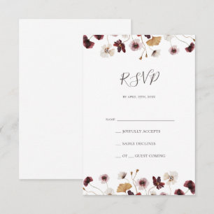 Copper Burgundy Wildblommy OSA kort