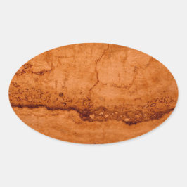 Copper Canyon Granite, bergsberget guld Sedona Ovalt Klistermärke
