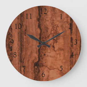 Copper Canyon Granite, bergsberget guld Sedona Stor Klocka